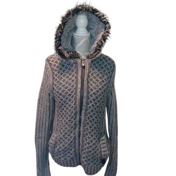 Jeel Sweater/Jacket Lined with Sherpa with hood (4929) - Picture 1 of 10